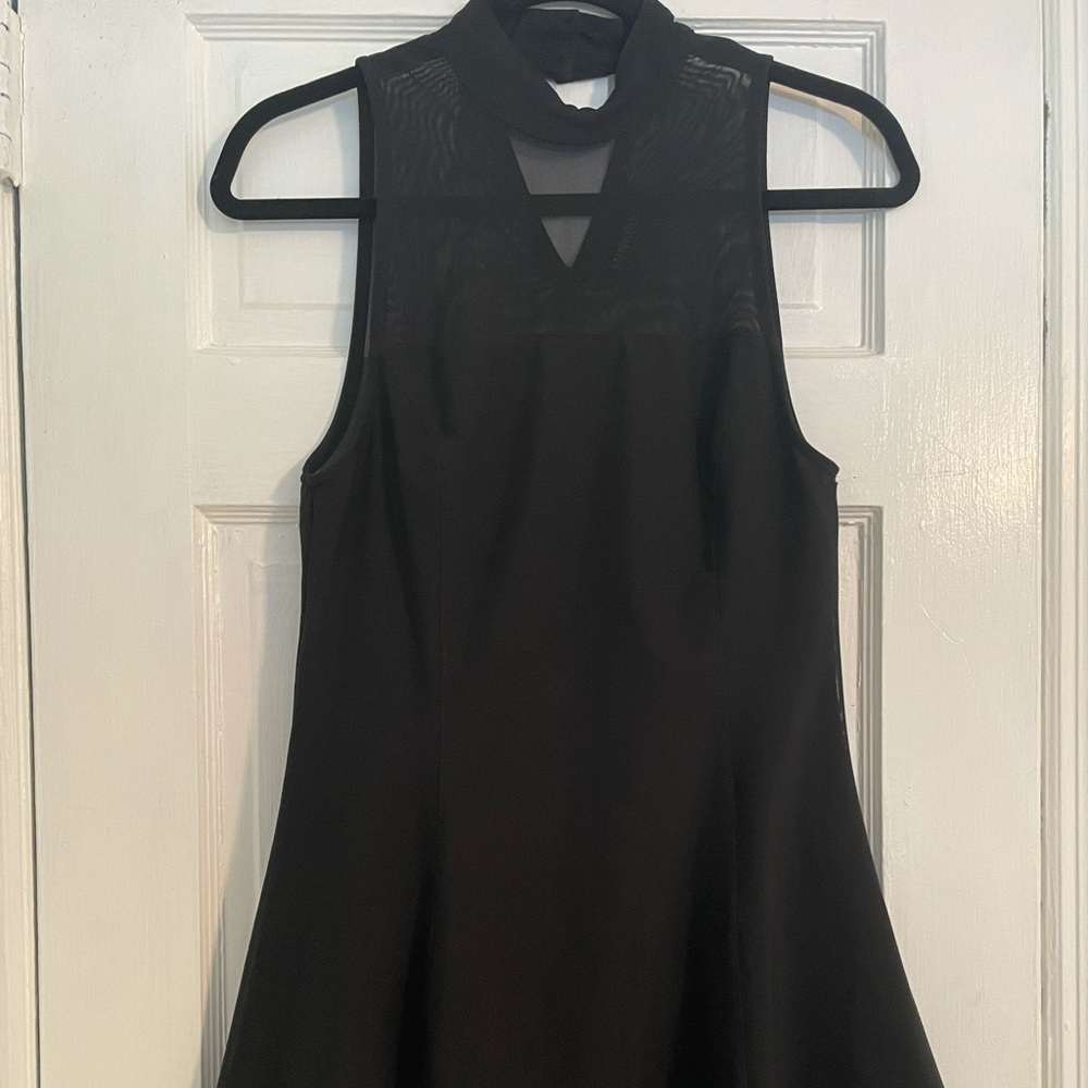 MINKPINK black sheet mock neck mini dress
